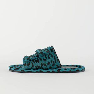 Pony Hair Calf Print Beryen Sandal, Baby Blue EU 38